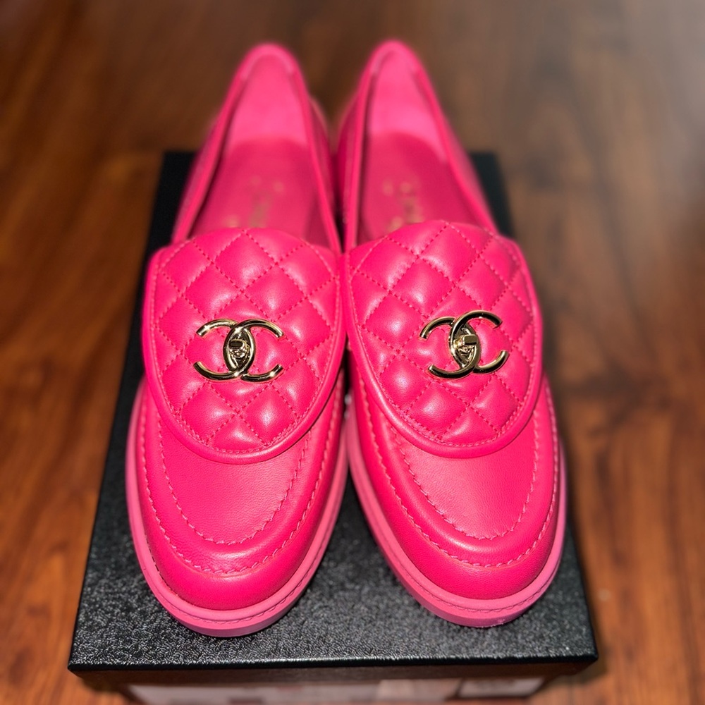 Chanel Quilted Flat Loafers